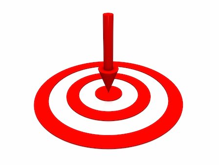 simsearch:400-04600474,k - Row Red target with arrow on white Stock Photo - Budget Royalty-Free & Subscription, Code: 400-04552817