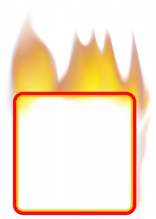 Fire Banner 03 - burning square banner as vector Stock Photo - Budget Royalty-Free & Subscription, Code: 400-04553171