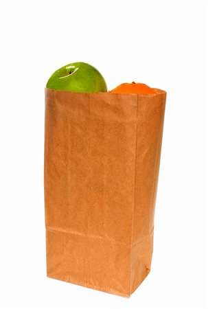 simsearch:400-04605857,k - An apple and an orange in a lunch bag. Stock Photo - Budget Royalty-Free & Subscription, Code: 400-04565540