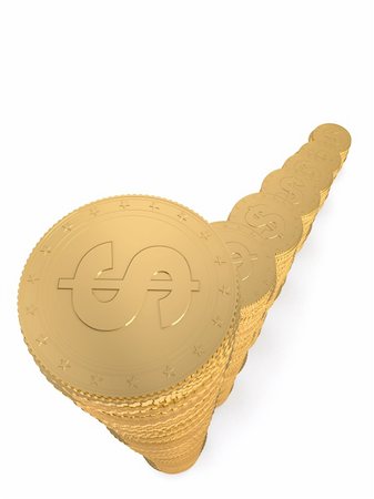 simsearch:400-04365987,k - 3d rendered illustration from packs of golden coins Photographie de stock - Aubaine LD & Abonnement, Code: 400-04566179