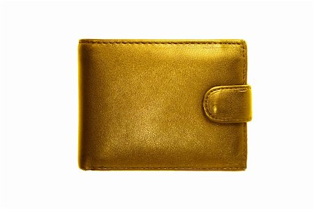 Gold purse isolatet, on a white background Stock Photo - Budget Royalty-Free & Subscription, Code: 400-04566286