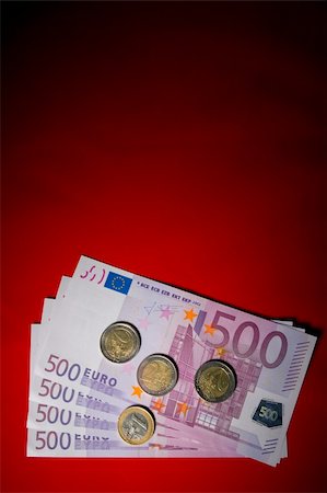 simsearch:400-04011910,k - Money on red, euro Stock Photo - Budget Royalty-Free & Subscription, Code: 400-04566787
