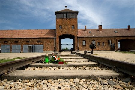 fascism - Main entrance to Auschwitz Birkenau Concentration Camp Stock Photo - Budget Royalty-Free & Subscription, Code: 400-04567008