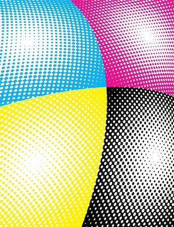 Four colors of CMYK. Rasterized CMYK background - looks like sail. Foto de stock - Super Valor sin royalties y Suscripción, Código: 400-04567799