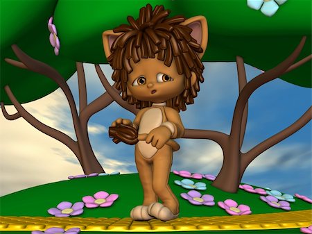 summer body cartoon - 3D Render of an toon Lion Stock Photo - Budget Royalty-Free & Subscription, Code: 400-04569058