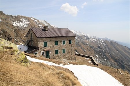 Hostel in the high mountains (Italian Alps) Stock Photo - Budget Royalty-Free & Subscription, Code: 400-04560329