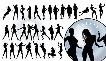 simsearch:400-04474927,k - detailed human silhouettes (vector illustration) Stock Photo - Budget Royalty-Free & Subscription, Code: 400-04562083