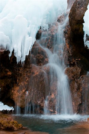 river and falls winter scenes - Frozen Waterfall Stock Photo - Budget Royalty-Free & Subscription, Code: 400-04576196