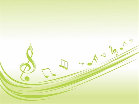 simsearch:400-04676325,k - green musical waves illustration Photographie de stock - Aubaine LD & Abonnement, Code: 400-04577780