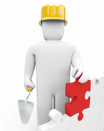 simsearch:400-06097126,k - Manual worker concept. isolated on white Stock Photo - Budget Royalty-Free & Subscription, Code: 400-04578471