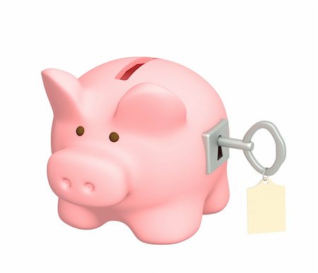 simsearch:400-04617631,k - Piggy bank closed on the lock Stock Photo - Budget Royalty-Free & Subscription, Code: 400-04579452