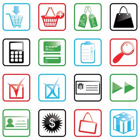 simsearch:400-05918076,k - Vector illustration of shopping icons Stock Photo - Budget Royalty-Free & Subscription, Code: 400-04572762