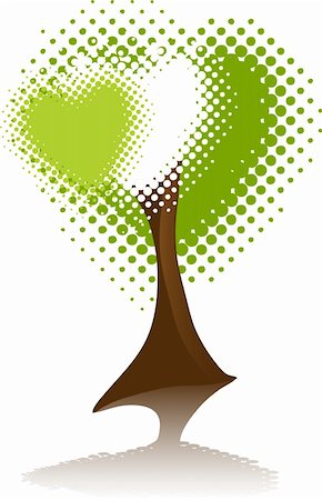 simsearch:400-04595330,k - heartshaped vector tree Stock Photo - Budget Royalty-Free & Subscription, Code: 400-04573181