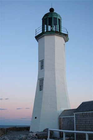 sentinel - Scituate Lighthouse, Scituate, MA, at sunset Stock Photo - Budget Royalty-Free & Subscription, Code: 400-04573245