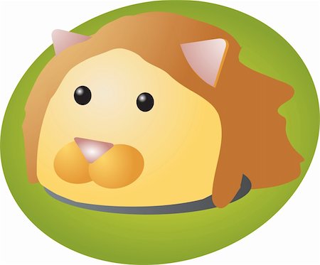 simsearch:400-08255624,k - Cartoon head of a lion, cute animal illustration Stock Photo - Budget Royalty-Free & Subscription, Code: 400-04573373