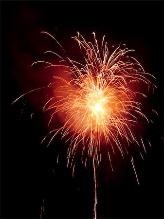 simsearch:400-04573554,k - Fireworks rockets exploding against dark sky. Stock Photo - Budget Royalty-Free & Subscription, Code: 400-04573541