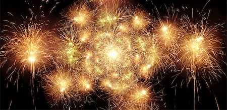 simsearch:400-04573554,k - Digitally enhanced firework. Fractal forming fireworks background. Banner (panorama) format. Stock Photo - Budget Royalty-Free & Subscription, Code: 400-04573542
