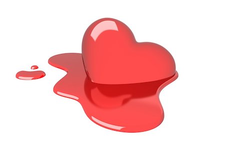 simsearch:400-06207242,k - Wounded heart lies in the puddle of blood Stock Photo - Budget Royalty-Free & Subscription, Code: 400-04585387