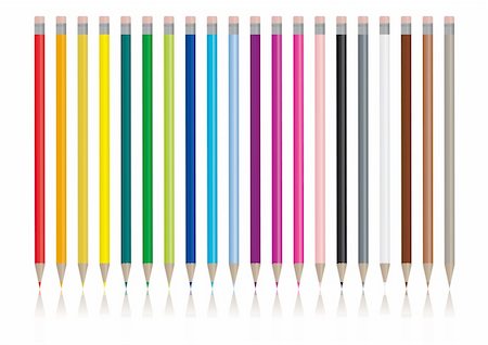 simsearch:400-04046903,k - Color pencils in many different colors Stock Photo - Budget Royalty-Free & Subscription, Code: 400-04585791