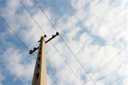 simsearch:400-03993174,k - electric pillar against cloudy sky Stock Photo - Budget Royalty-Free & Subscription, Code: 400-04587848
