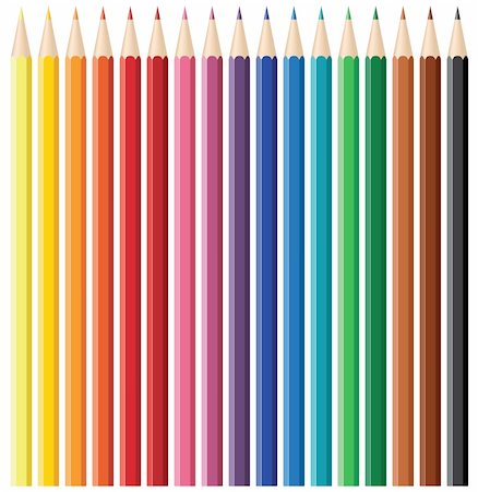 pencil crayon - no mesh or transparency - blend and gradient only Foto de stock - Super Valor sin royalties y Suscripción, Código: 400-04588718