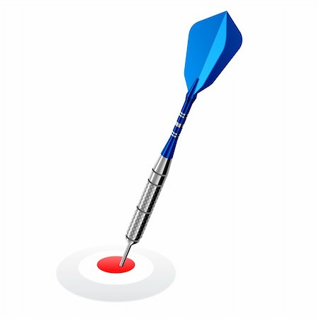 simsearch:400-04600474,k - Vector illustration of a blue dart on red target. Stock Photo - Budget Royalty-Free & Subscription, Code: 400-04589576
