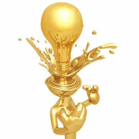 exploding light bulb - A Concept And Presentation Figure In 3D Stock Photo - Budget Royalty-Free & Subscription, Code: 400-04581255