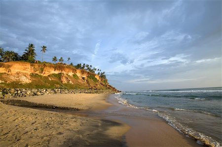 Varkala beach in the state Kerala in India Photographie de stock - Aubaine LD & Abonnement, Code: 400-04583623