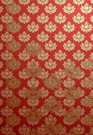 simsearch:400-05077687,k - Vector illustration of a vertical red and bronze glamour pattern Stock Photo - Budget Royalty-Free & Subscription, Code: 400-04594291