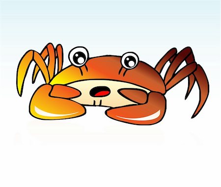 fish clip art to color - Lovely funny Red Sea Crab Stock Photo - Budget Royalty-Free & Subscription, Code: 400-04596875