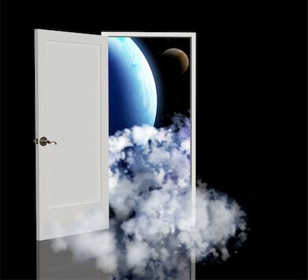 simsearch:400-07291880,k - Door open in the other galaxy Stock Photo - Budget Royalty-Free & Subscription, Code: 400-04597388