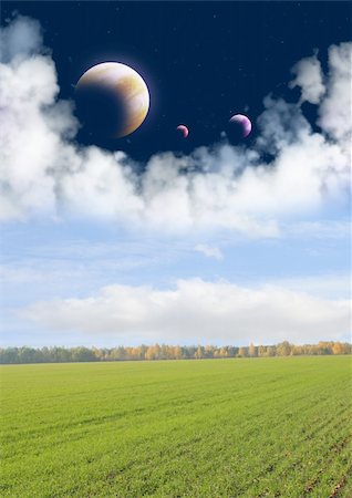 simsearch:400-04670251,k - Collage - fields of a far planet Stock Photo - Budget Royalty-Free & Subscription, Code: 400-04597396