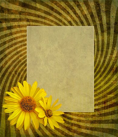 simsearch:400-04199406,k - Grunge background with yellow flowers Stock Photo - Budget Royalty-Free & Subscription, Code: 400-04599052