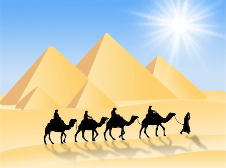 simsearch:400-04121488,k - Travel in the desert with camels under the sun Foto de stock - Super Valor sin royalties y Suscripción, Código: 400-04599695