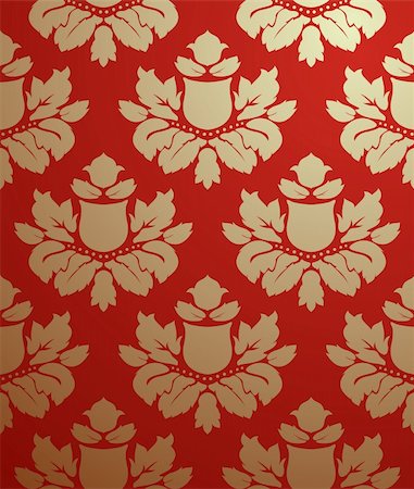 simsearch:400-05077687,k - Vector seamless gold and red pattern Stock Photo - Budget Royalty-Free & Subscription, Code: 400-04590821