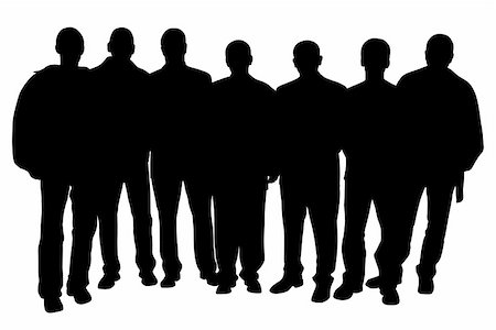 simsearch:400-04150413,k - Group of seven young men people. Isolated white background. EPS file available. Photographie de stock - Aubaine LD & Abonnement, Code: 400-04591187