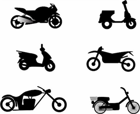 motorcycle silhouettes Stock Photo - Budget Royalty-Free & Subscription, Code: 400-04591450