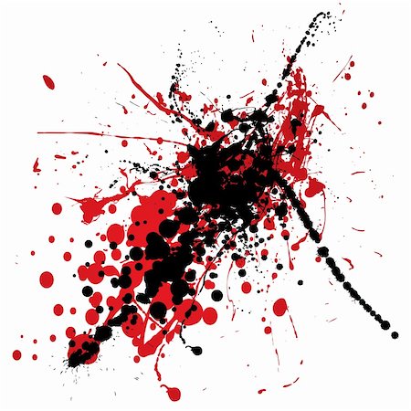 simsearch:400-04594310,k - red and black ink splat with blood like dribble Photographie de stock - Aubaine LD & Abonnement, Code: 400-04591987