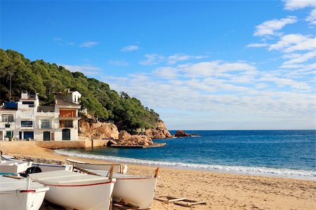 Beautiful beach in Tamariu (Costa Brava, Catalonia, Spain) Stock Photo - Budget Royalty-Free & Subscription, Code: 400-04593098