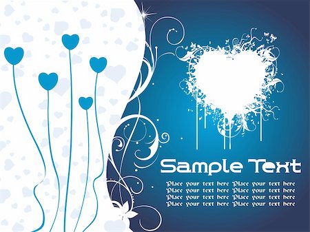 simsearch:400-04672314,k - abstract blue love banner Stock Photo - Budget Royalty-Free & Subscription, Code: 400-04593122