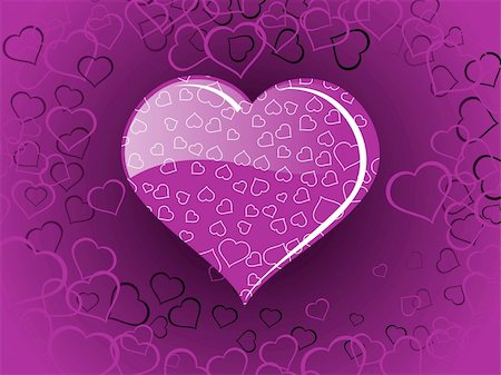 simsearch:400-04593420,k - purple color heart-shape with macro design vector Stock Photo - Budget Royalty-Free & Subscription, Code: 400-04593409