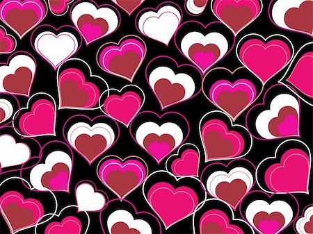simsearch:400-04593420,k - illustration group of heart shape background Stock Photo - Budget Royalty-Free & Subscription, Code: 400-04593415
