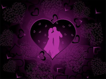 simsearch:400-04593420,k - abstract background with valentine suilhouette Stock Photo - Budget Royalty-Free & Subscription, Code: 400-04593412