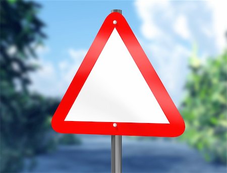 Illustration of a blank signpost in a country lane Stock Photo - Budget Royalty-Free & Subscription, Code: 400-04604612