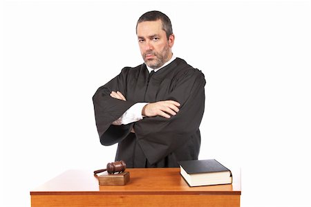 simsearch:700-00028739,k - A serious male judge isolated on white background Stock Photo - Budget Royalty-Free & Subscription, Code: 400-04605855