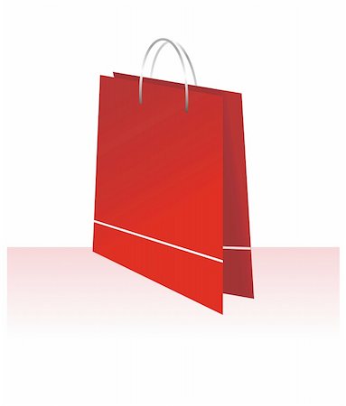 simsearch:400-04263617,k - Elegant bag for shopping red color Photographie de stock - Aubaine LD & Abonnement, Code: 400-04606397