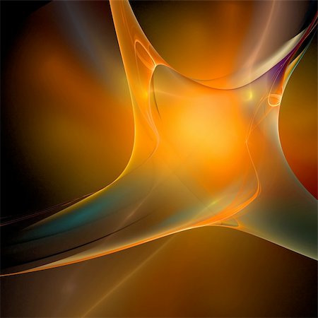 fractal - Abstract background. Yellow - orange palette. Raster fractal graphics. Foto de stock - Super Valor sin royalties y Suscripción, Código: 400-04606626