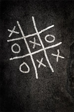 paintings of cross roads - Noughts and Crosses game on paving Stock Photo - Budget Royalty-Free & Subscription, Code: 400-04607639