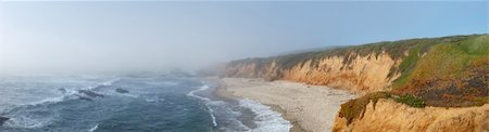 simsearch:400-06641969,k - California coast with fog coming from the Pacific to the land. Foto de stock - Super Valor sin royalties y Suscripción, Código: 400-04608043