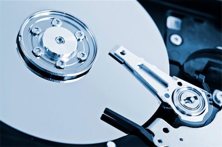 simsearch:400-05238336,k - Closeup of hard disk drive internal components Stock Photo - Budget Royalty-Free & Subscription, Code: 400-04608834